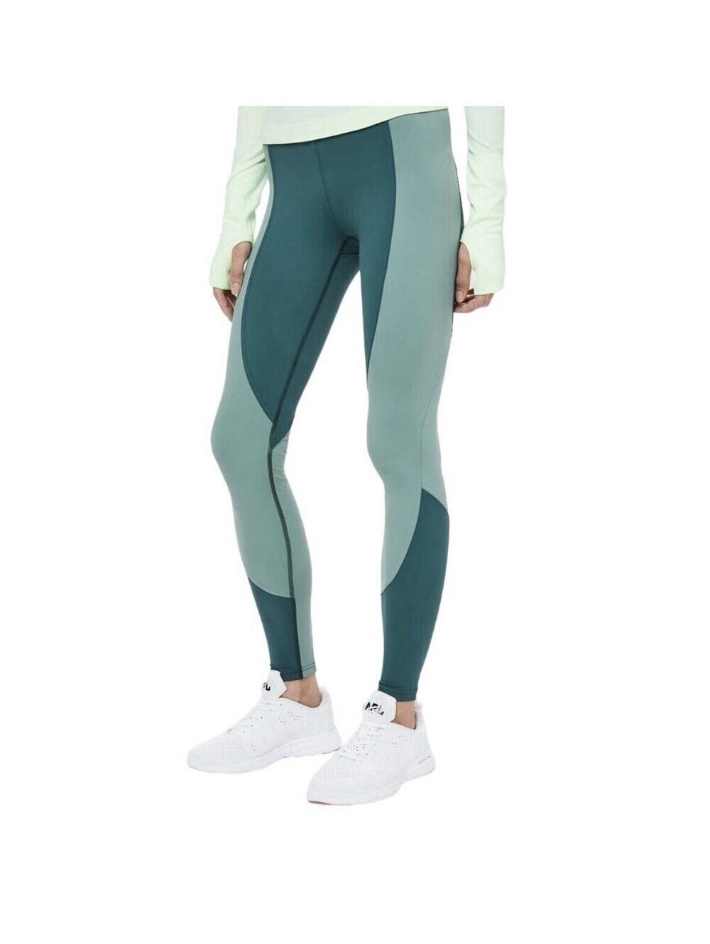Lululemon Wake & Train Tight *28" Green Jasper / Frosted Pine Size 6 Nulux